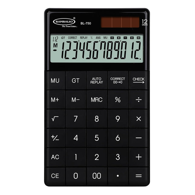 Bambalio BL-750 12 Digits Desktop Calculator with large LCD display and user-friendly keypad.
