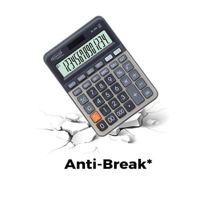 Bambalio BL-850 12 Digits Desktop Calculator with anti-break technology for durability and accuracy.