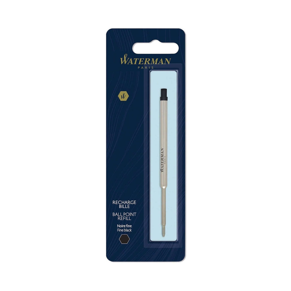 Waterman Ball Pen Refill | Ink Colour - Blue and Black in packaging with premium ink characteristics.