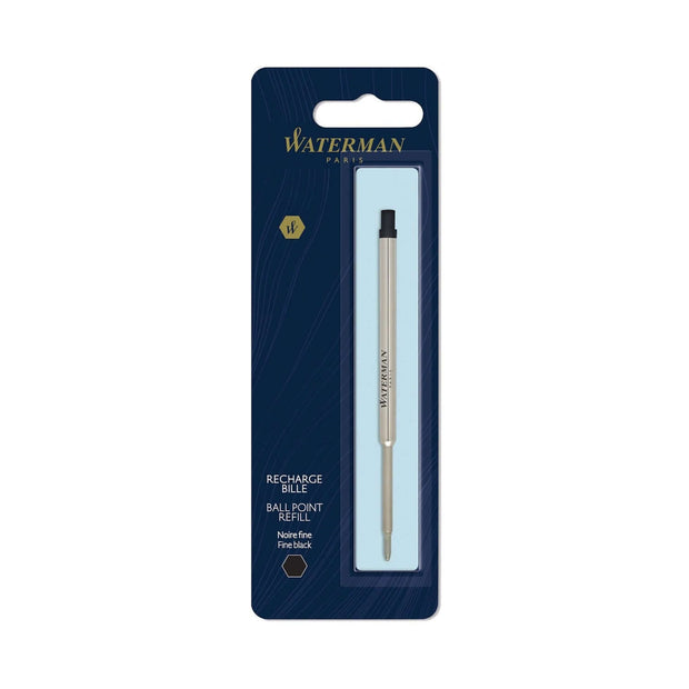 Waterman Ball Pen Refill | Ink Colour - Blue and Black in packaging with premium ink characteristics.