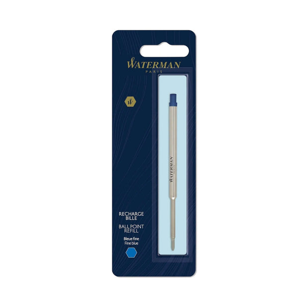 Waterman Ball Pen Refill | Ink Colour - Blue and Black package showing blue refill for smooth writing experience.