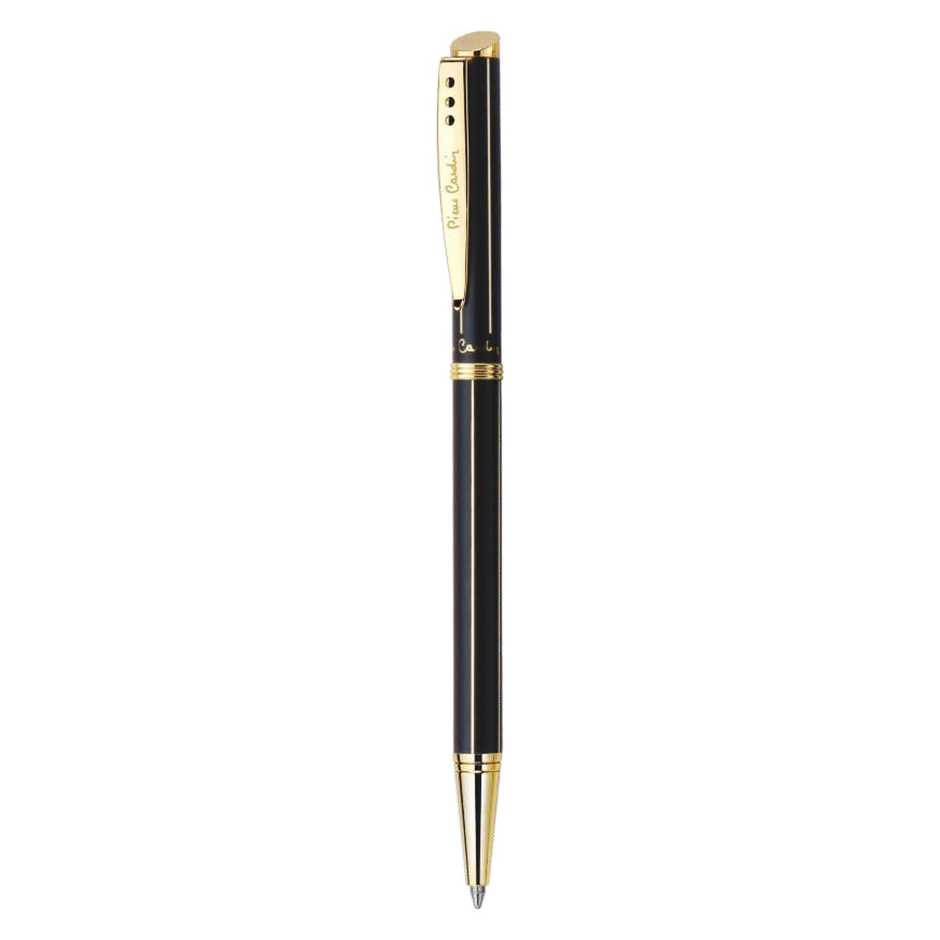 Pierre Cardin Beverly Hills Black & Gold Ball Pen | Ink Colour - Blue
