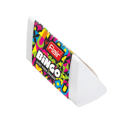 Flair Creative Bingo Eraser | Pack of 1 - triangular dust-free eraser for clean and precise corrections.