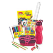 Flair Creative Bingo Kit | Stationery Kit of 12 Items with colored pencils, pens, and a water bottle.
