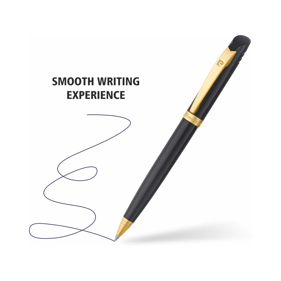 Pierre Cardin Black Beauty Ball Pen  | Ink Colour - Blue