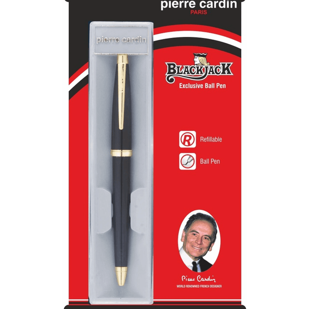 Pierre Cardin Black Jack Ball Pen | Ink Colour - Blue