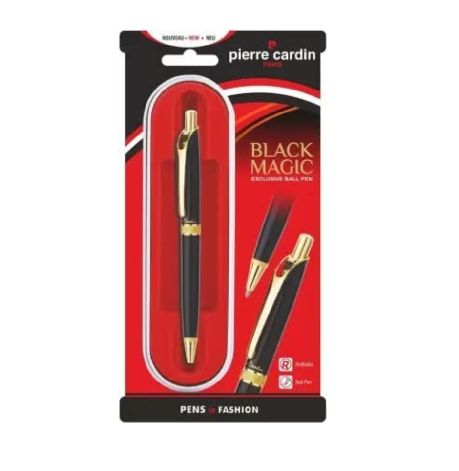 Pierre Cardin Black Magic Ball Pen | Ink Colour - Blue