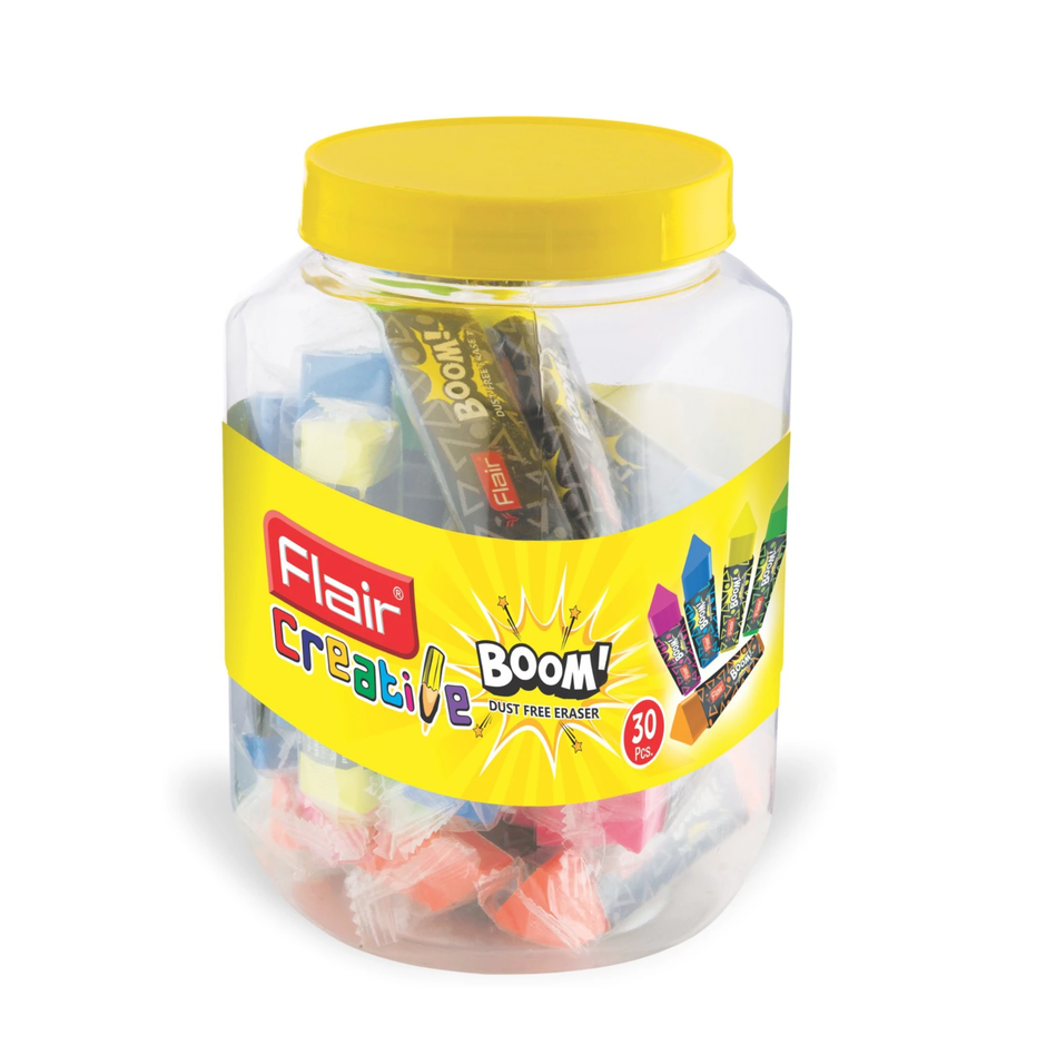 Flair Creative Boom Dust Free Eraser | Pack of 30