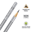 Flair Creative Booster Pencil | Includes Eraser and Sharpener, triangular design, non-toxic, extra dark lead.