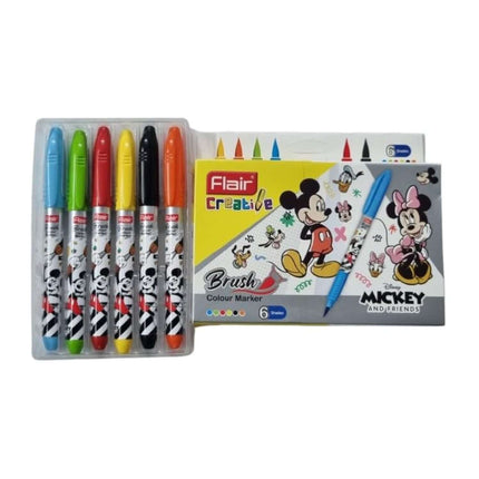 Flair Creative Mickey & Friends Brush Pen Set of 6 Shades