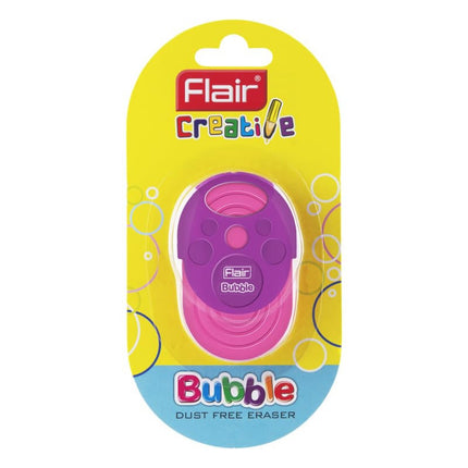 Flair Creative Bubble Eraser | Pack of 1 with vibrant design and dust-free erasing features.