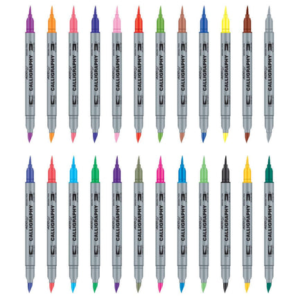 Add Gel Calligraphy Twin Tip Brush Pen Set