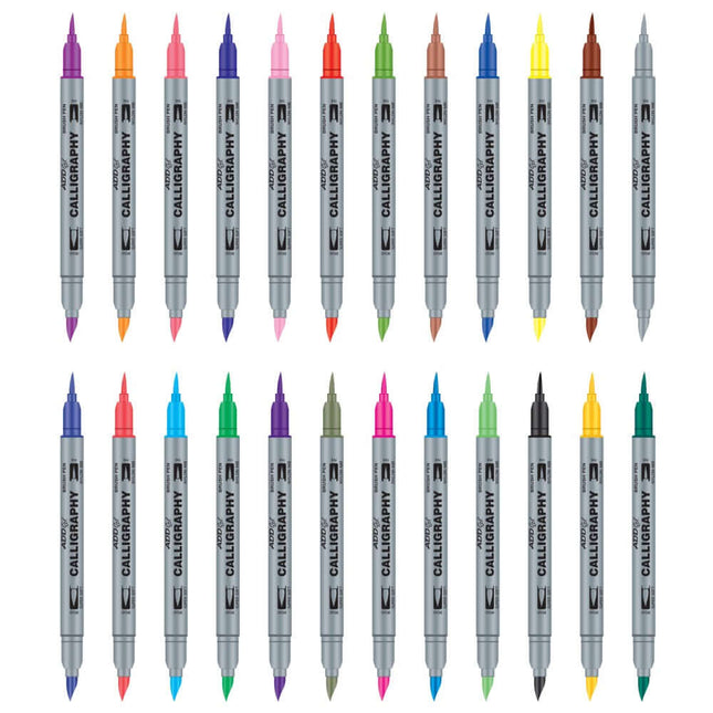 Add Gel Calligraphy Twin Tip Brush Pen Set