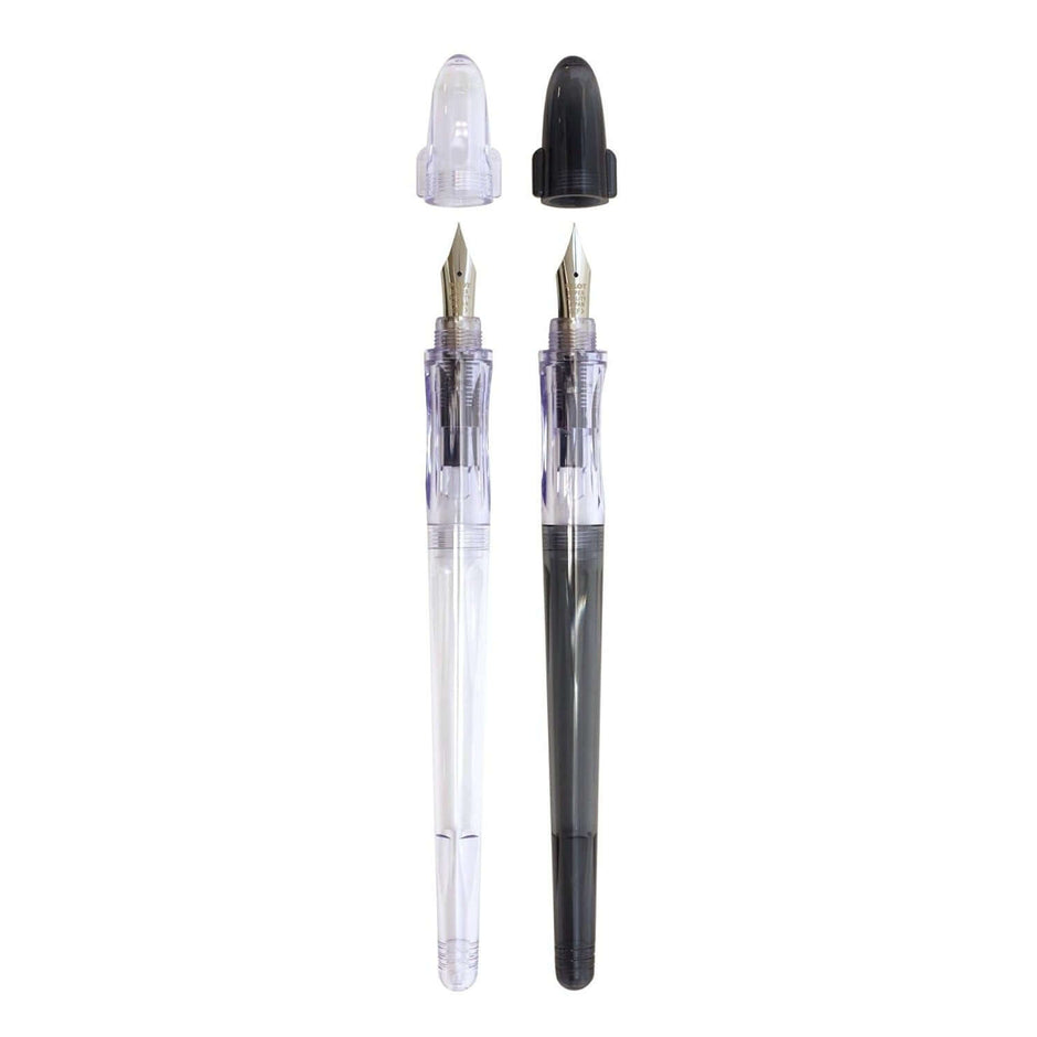 Pilot Calligraphy Fountain Pen Extra Fine | P-FP-60R, transparent design showing nibs and caps for lettering practice.