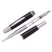 Pilot Capless Decimo Black Fountain Pen with retractable mechanism and 18k gold nib, showcasing its elegant design.