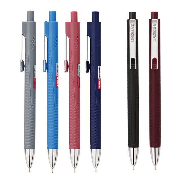 Unomax Clicktron RT Ball Pen | Ink Colour - Blue, Black and Red
