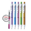 Flair Clixx Mechanical Pencil set with five colors and a free lead tube for precision writing and control.