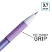 Flair Clixx Mechanical Pencil featuring a soft rubber grip for comfort and control during writing.
