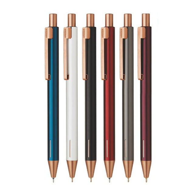 Hauser Cosmo Rose Gold Ball Pen | Ink Colour - Blue in various colors with rose gold accents