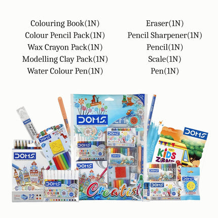 DOMS Creatist Kit | Combination of 11 Art & Coloring Items