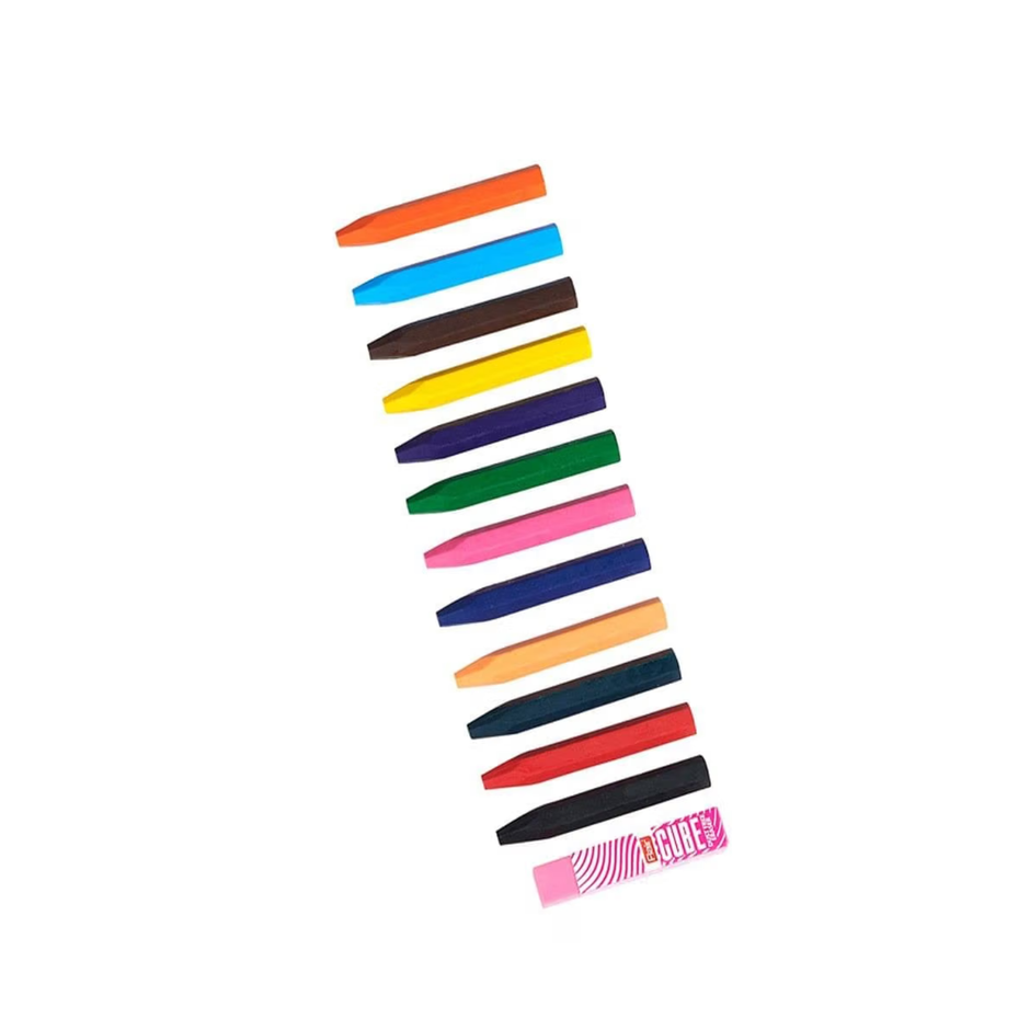 Flair Creative Erasable Jumbo Crayons 12 Shades