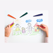 Flair Creative Erasable Super Dart Crayons 6 Shades