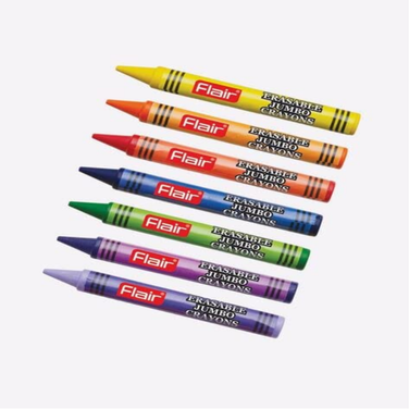 Flair Creative Erasable Super Rainbow Crayons 7 Shades