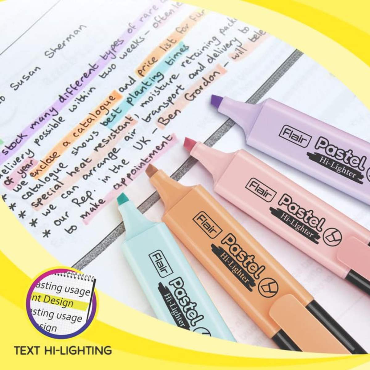 Flair Creative Pastel Highlighter | Set of 5 Shades