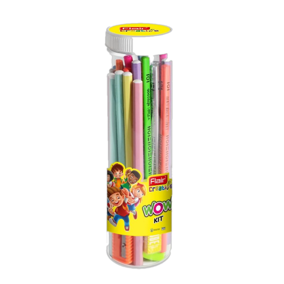 Flair Creative Wow Kit Pencil & Eraser Set
