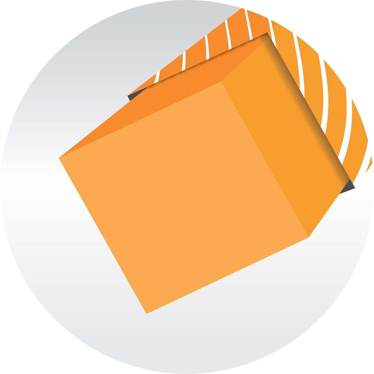Flair Creative Cube Eraser | Pack of 1 - vibrant orange cube eraser design for precision erasing without mess.