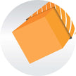 Flair Creative Cube Eraser | Pack of 1 - vibrant orange cube eraser design for precision erasing without mess.