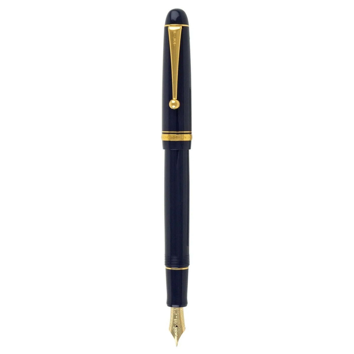 Pilot Custom 74 Dark Blue GT Fountain Pen with gold-plated trim and elegant design.