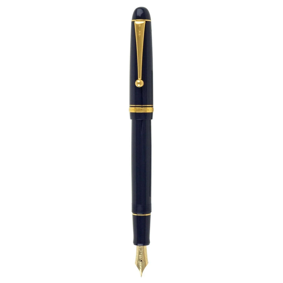 Pilot Custom 74 Dark Blue GT Fountain Pen with gold-plated trim and elegant design.