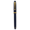 Pilot Custom 74 Dark Blue GT Fountain Pen showcasing its elegant design and gold-plated trim.
