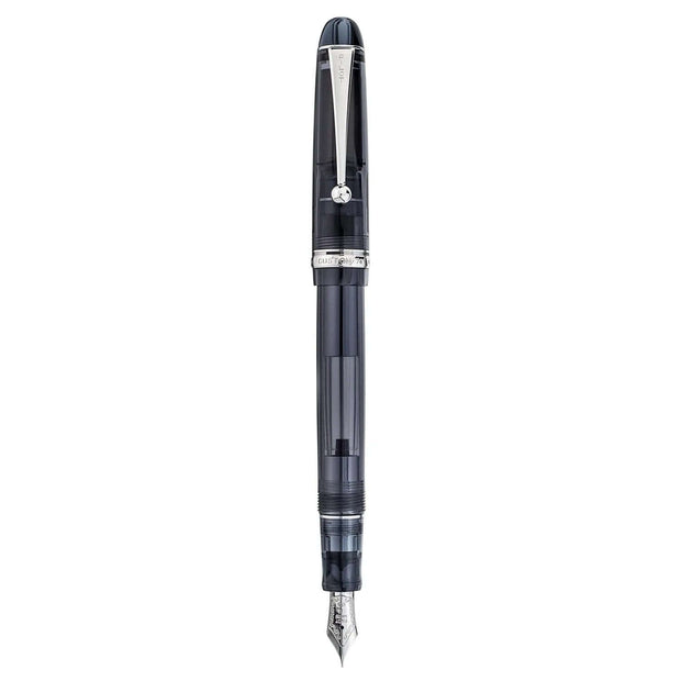 Pilot Custom 74 Tinted Black CT Fountain Pen with rounded-end barrel and silver accents.