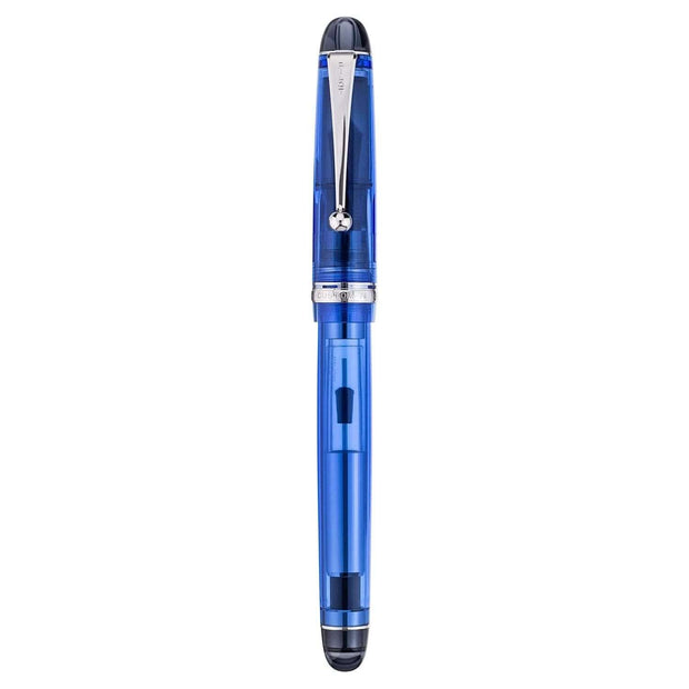 Pilot Custom 74 Tinted Blue CT Fountain Pen showcasing its elegant design and translucent blue body.