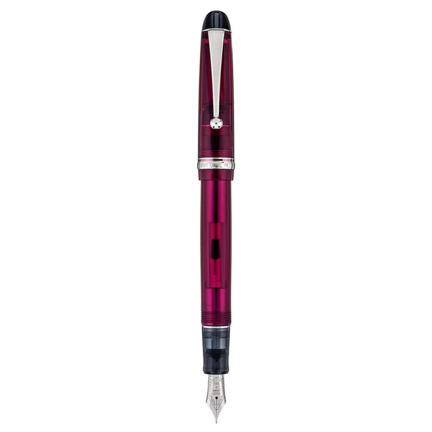 Pilot Custom 74 Tinted Wine Red CT Fountain Pen showcasing its striking translucent finish and elegant design.