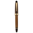 Pilot Custom 823 Amber Brown GT Fountain Pen with elegant gold-plated trims and innovative design.