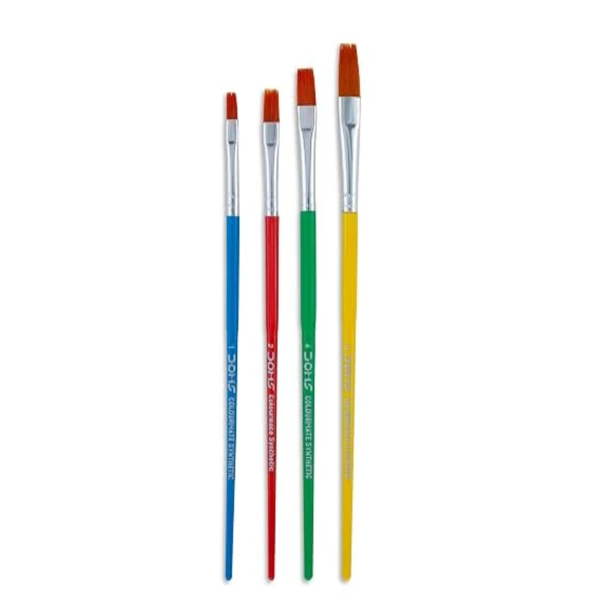 DOMS Colourmate Flat Paint Brush | Set of 4