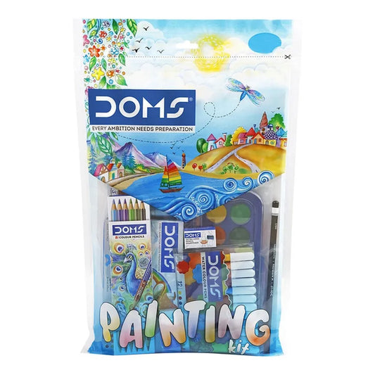 Doms Painting Kit | Combination of 9 Painting & Coloring Items Multicolor
