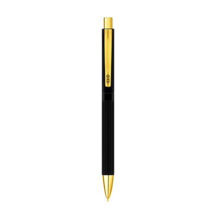 Add Gel Dolca Ball Pen in black with elegant gold-plated accents for smooth writing and a luxurious touch.