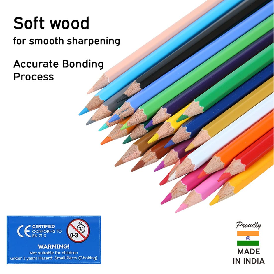 Doms Colour Pencil 24 Shades | Includes Sharpener