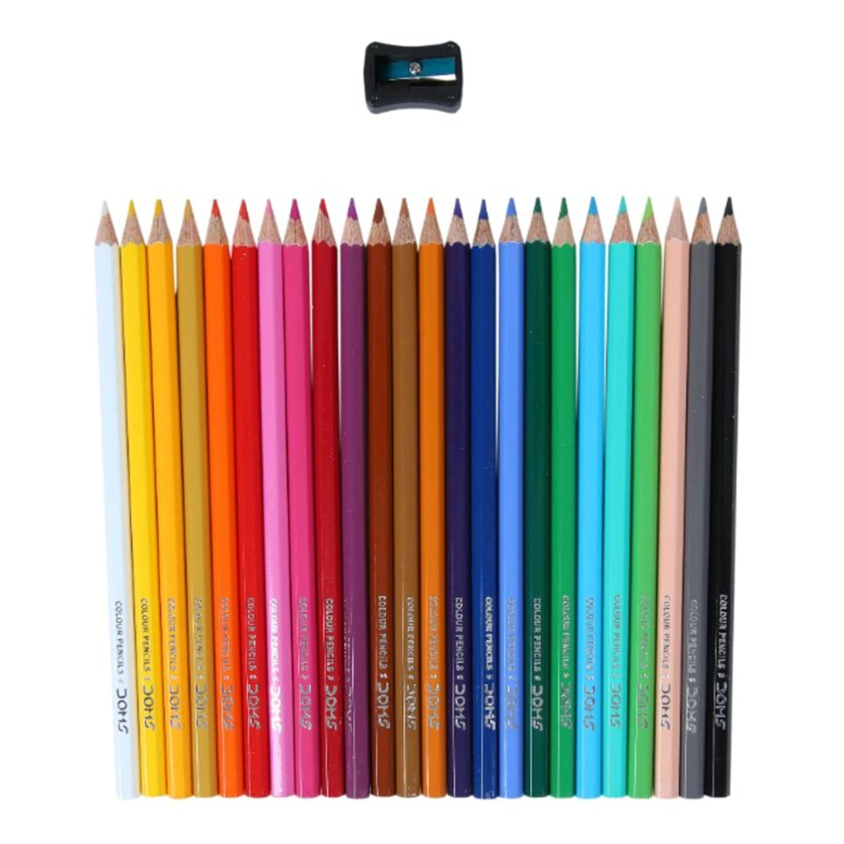 Doms Colour Pencil 24 Shades | Includes Sharpener