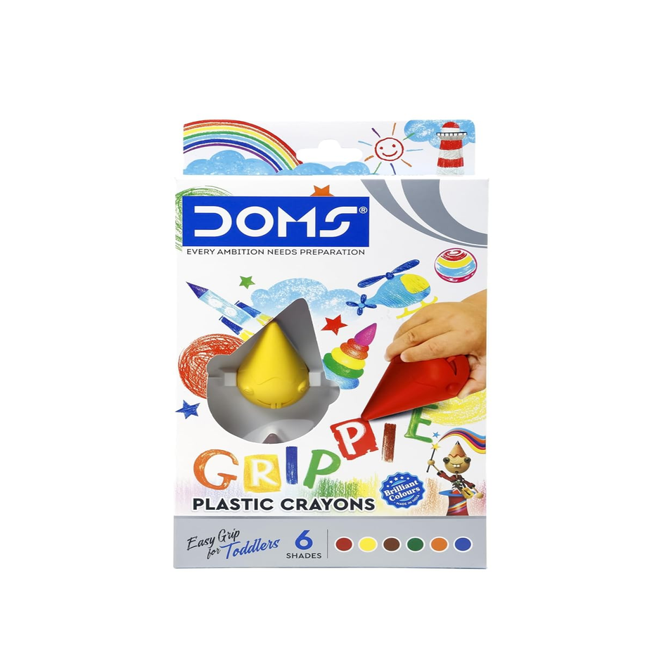 DOMS Grippie Crayons | Set of 6 Shades