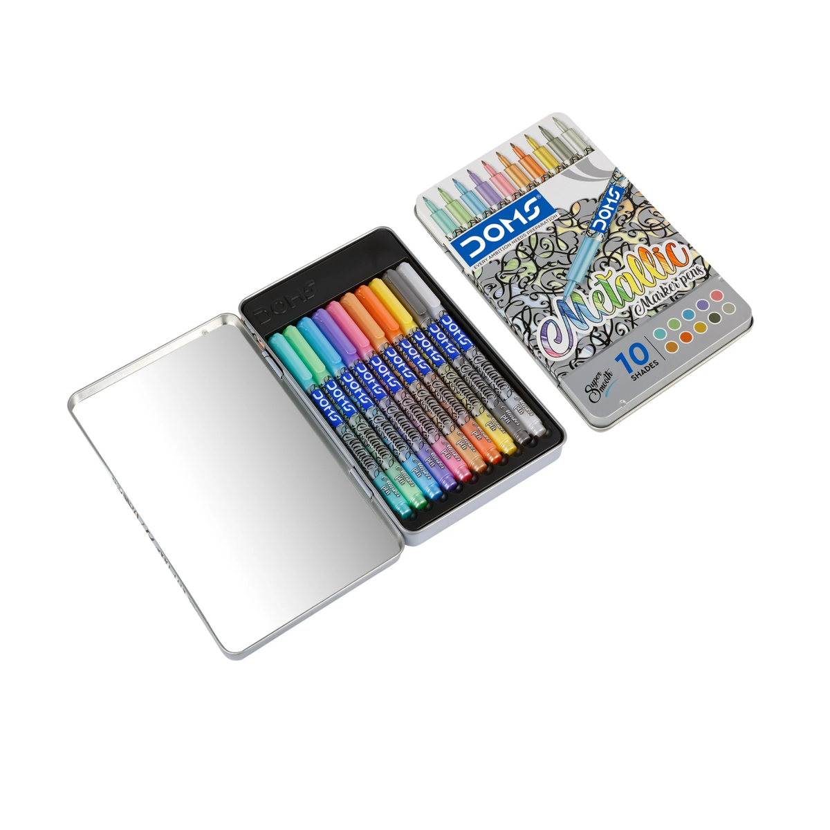 Doms Metallic Marker Pen | Set Of 10 Shades
