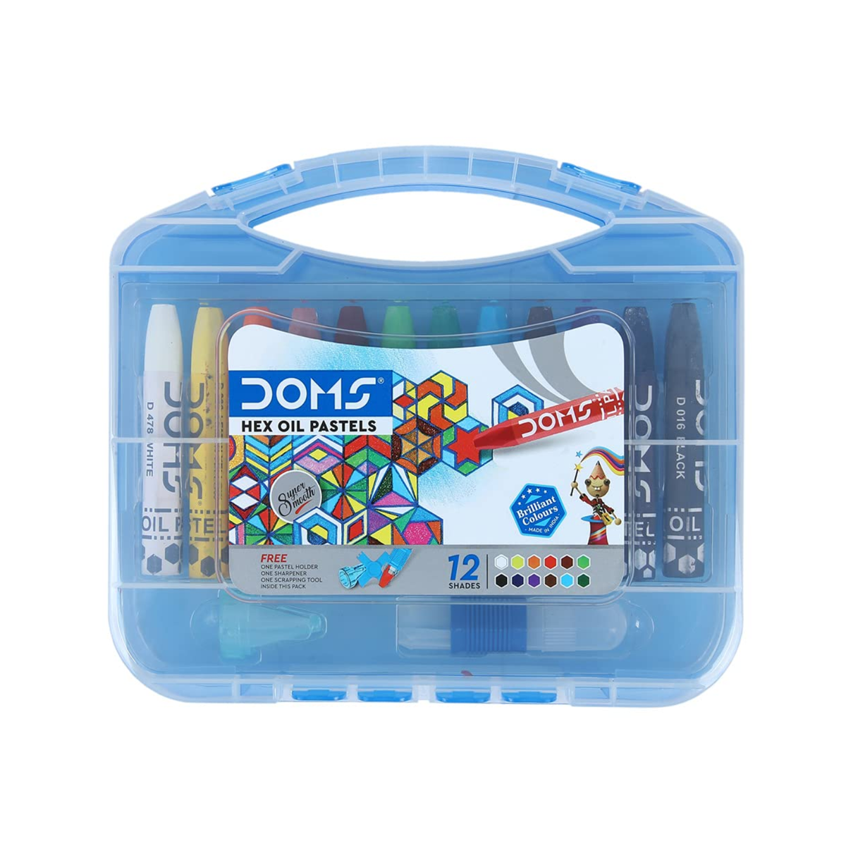 Doms Hexagonal Oil Pastels | Set of 12 Shades