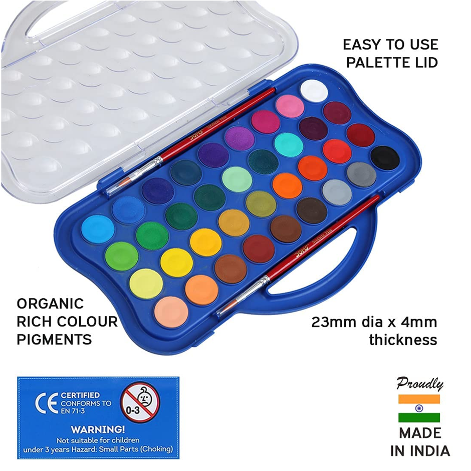 Doms Water Colour Cake 23mm | Set of 36 Shades