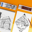 Doms Drawing Pencils | Pack of 6 | Includes Eraser