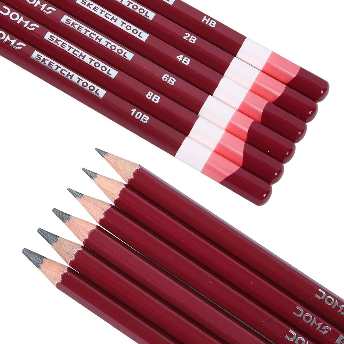 Doms Drawing Pencils | Pack of 6 | Includes Eraser