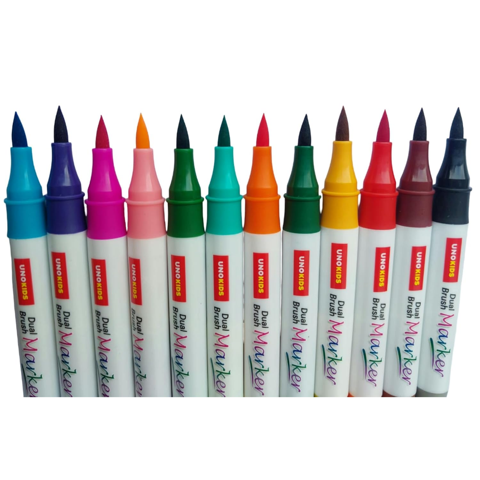Unokids Dual Brush Pen Set of 24 Shades